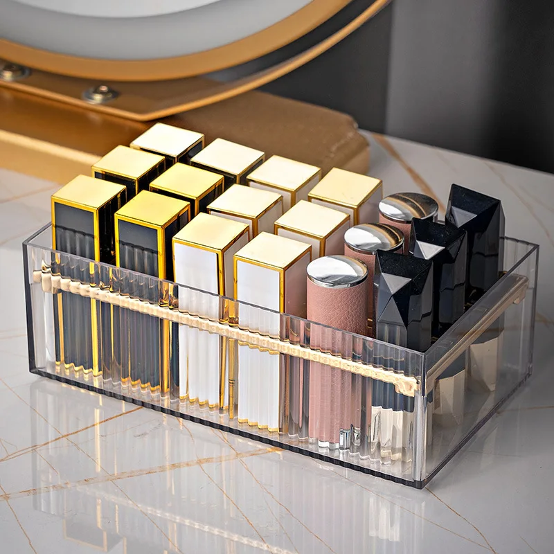 

18 Grids Clear Lipstick Box Makeup Organizer Storage Box Make Up Brush Organizer Display Holder Cosmetic Organizer Box