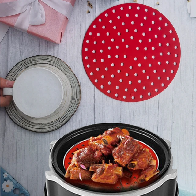 Silicone Air Fryers Oven Baking Tray Fried Pizza Chicken Mat AirFryer  Silicone Pot Round Reusable Cake Pan Air Fryer Accessories - AliExpress