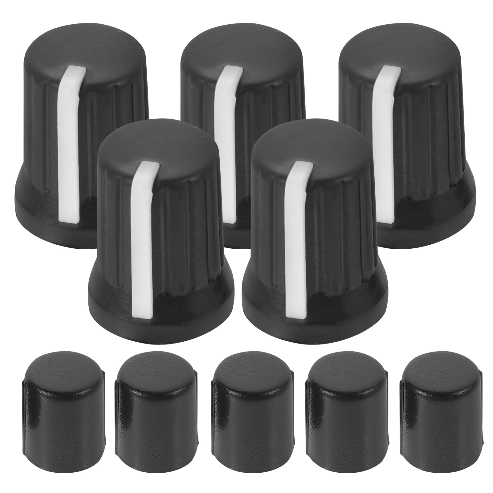 

5 Pcs Volume Knob Cap Tone Knobs for Potentiometer Mixer Parts Plastic Accessories Control Caps