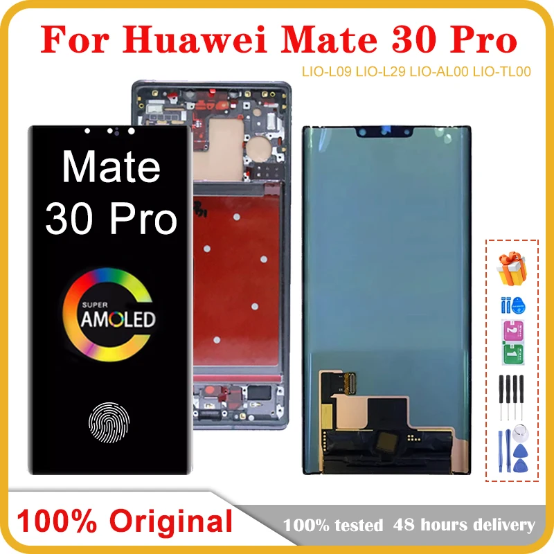 

100% Original 6.53" For Huawei Mate 30 Pro 5G LIO-L09 L29 AL00 TL00 LCD Display With Frame Touch Screen Digitizer Assembly LCD