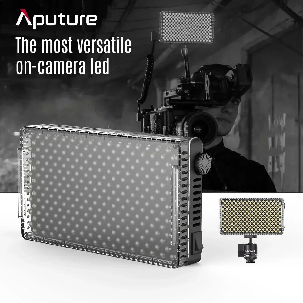 Aputure AL-F7 LED 사진 채우기 라이트 휴대용 조절 가능한 셀카 라이트 비디오 인터뷰 소형 SLR 카메라 휴대용 라이트