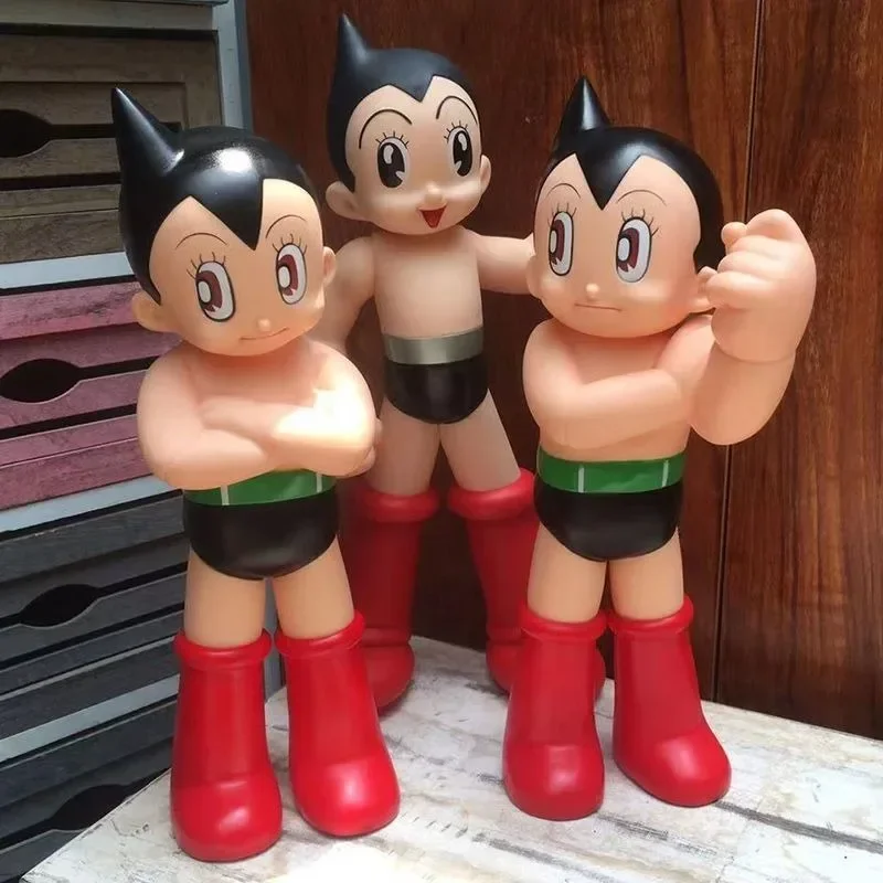 9Pcs 40CM Large Anime AstroBoy Mighty Atom Tetsuwan Atom Movable PVC Action Figures Statue Collection Model Toys Holiday Gifts