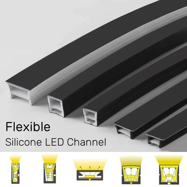 Black Recessed Channels For LED Strip Lighting