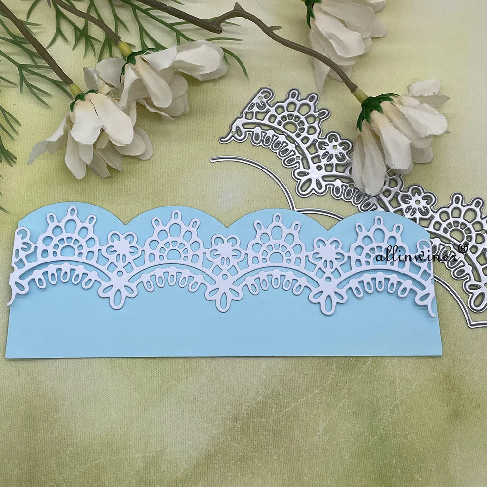 Lace flower border frame Metal Cutting Dies Stencils For DIY ...