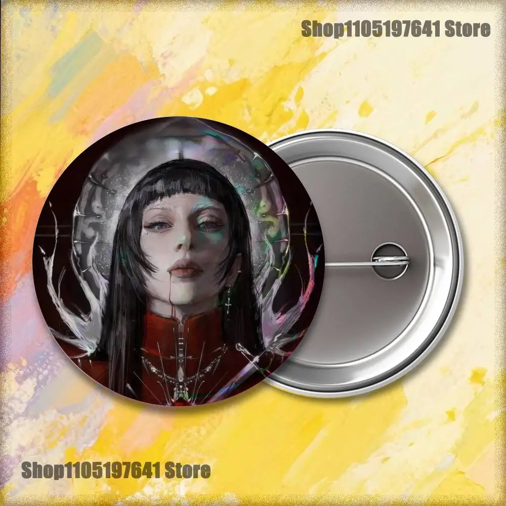 GagaS Creative Round Badge Pin – Stylish Accessory