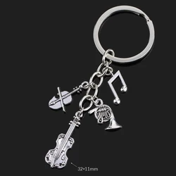 Charming Women's Keychain with Moon, Heart, and Animal Accents (S5059 music symphony)