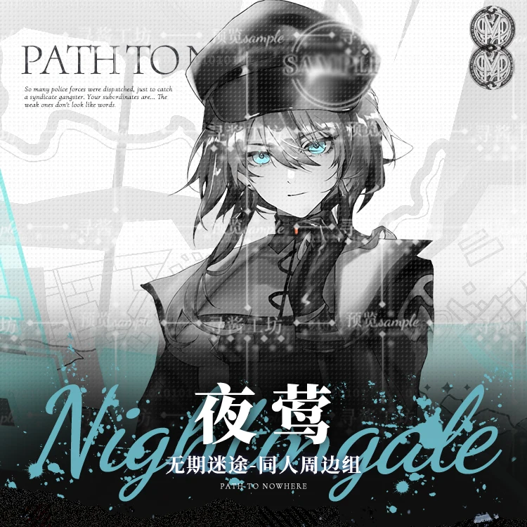 

Game Path to Nowhere Nightingale Cosplay Fans collection Gift Cartoon Stand Badge Laser ticket Card