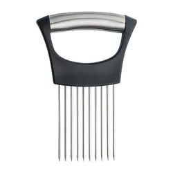 Premium Stainless Steel Vegetable Slicer Holder - Essential Kitchen Gadget for Effortless Food Prep (Black)