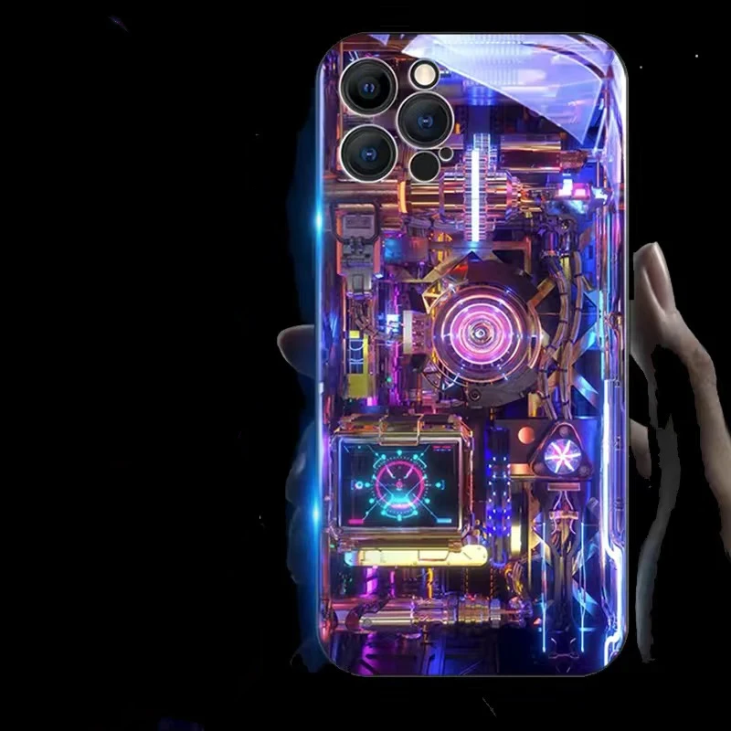Luxury Circuit LED Light-Up Flash Phone Case with Smart Control