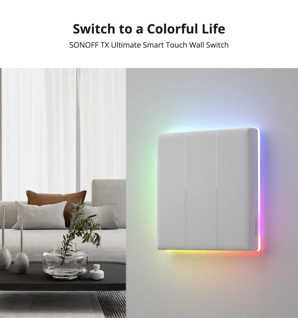 TX Ultimate T5 Wall Switch 86/120 Full Touch Access LED Light Edge Multi-Senso