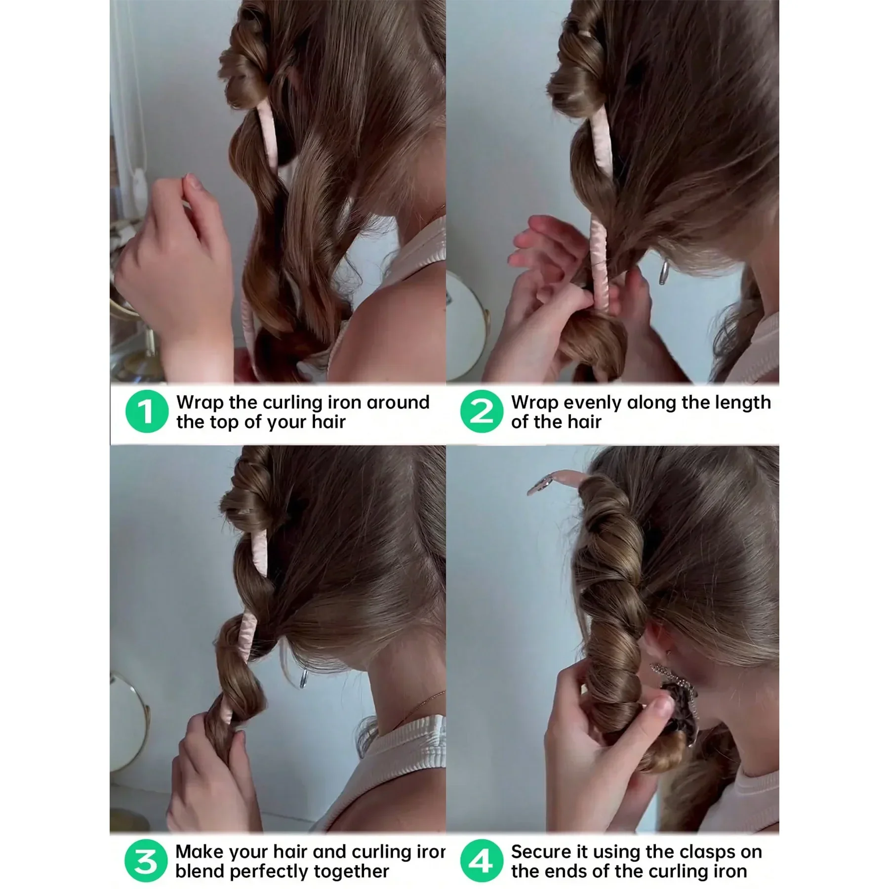 Hair Styling Tool Hair Curling Tools Heatless Curling Rod Headband Soft Hair Curlers No Heat Hair Rollers Lazy Curls Sleeping Overnight Flexi Rods