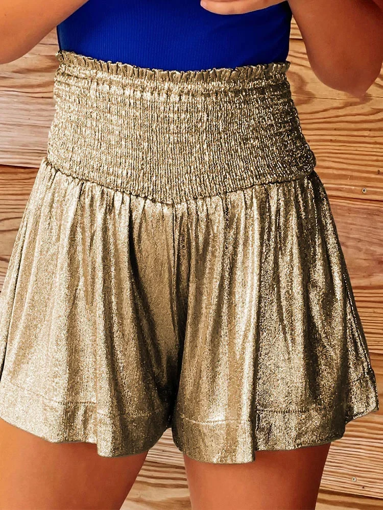 Party Shorts Pants Bodycon 2024 Sexy Lady Glitter Sparkle Elastic Waist Stretch Black Female Women Summer Shorts Kawaii
