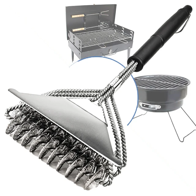 Bbq Tisztító Szerszámok Kültéri Főzőedény Grill Ecset És Kaparó Minden Grilltípushoz, Beleértve A Weber Ideal Barbecue Kiegészítőket - Image 5