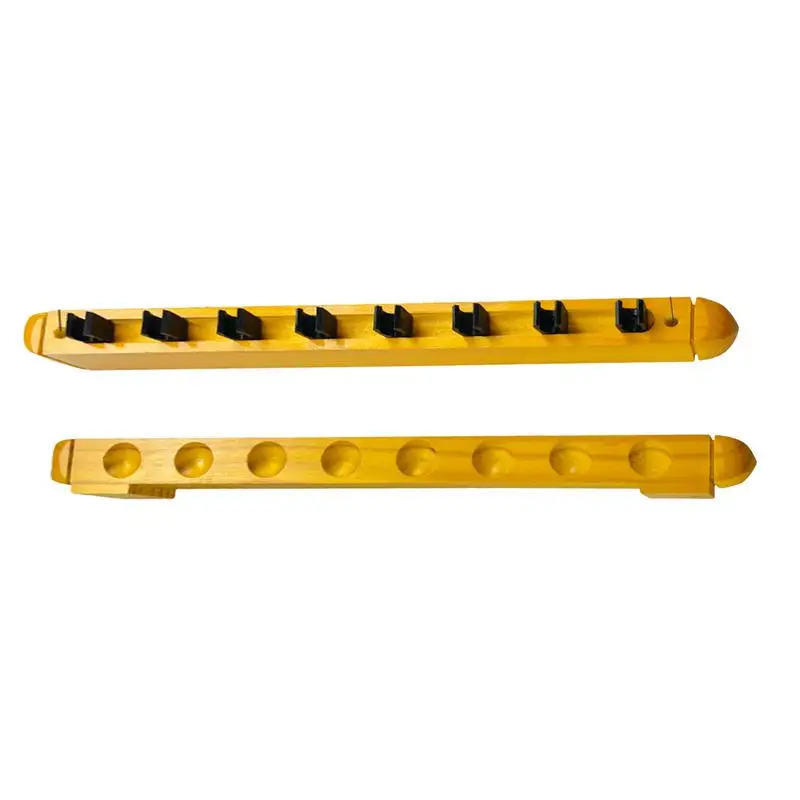 

Стеллаж для бильярдного кия, настенное крепление, 2 шт., компактный деревянный стеллаж для 8 бильярдных столов