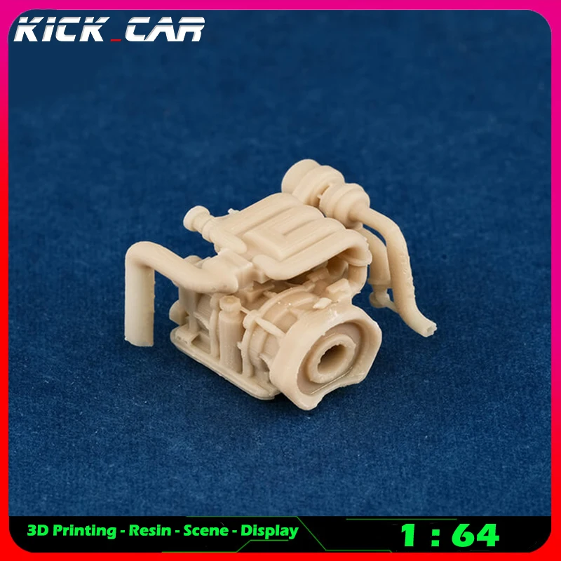 Kicarmod 1/64 Fahrzeug Motor Modell Auto Diorama Ungefärbtes Harz Garage Szene Reparatur Werkzeuge Dekoration Simulation Szene Spielzeug – Detail 1