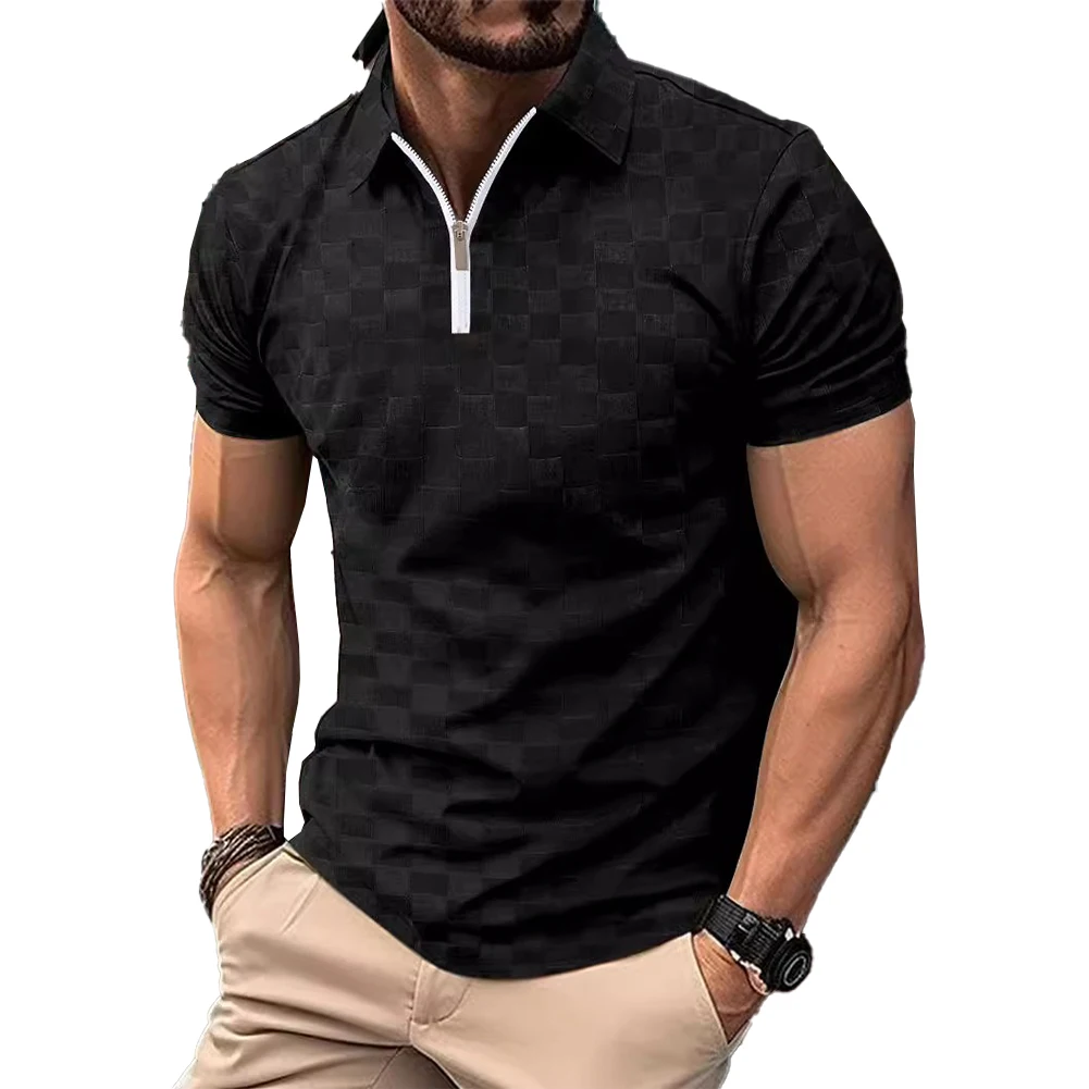 

Tops T Shirt Streetwear Summer T Shirt Tee Top Tops Zip-up Breathable Casual Comfortable Lapel Men Vacation Daily