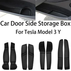 Car Door Side Storage Box for Tesla Model 3 Y Door Handle Armrest Umbrella Tray Organizer Front Rear Door Storage Case 2023