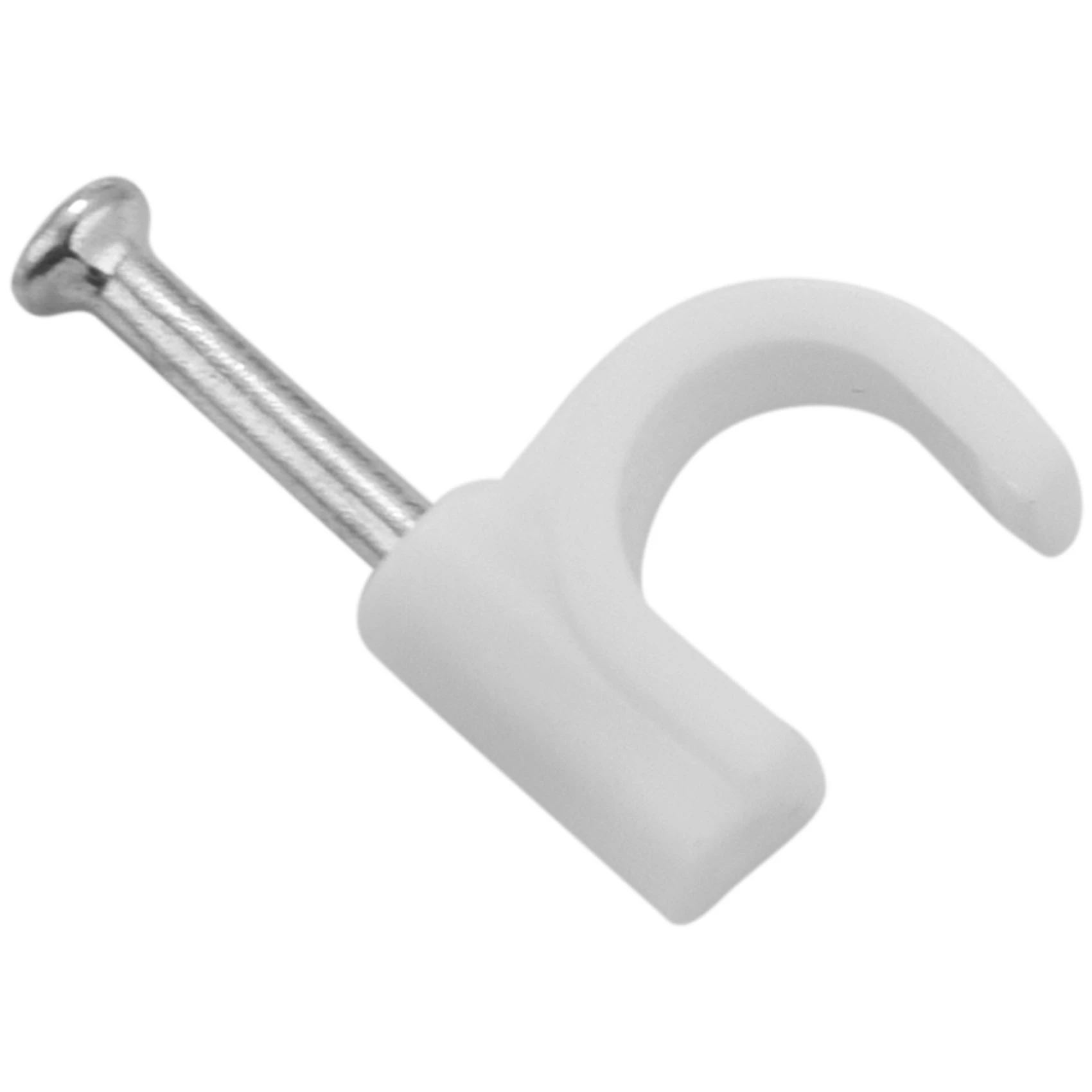 Telefono Fisso Vintage Clip Per Cavi Elettrici Rotondi – Plastica Bianca, Fissaggio Per Cavi TV, Telefono, Internet. Fascetta Cavi - 5