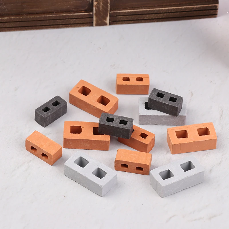 60 Mini Bloques De Cemento Escala 1/12 - Ladrillos En Miniatura Para Maquetas Y Dioramas
