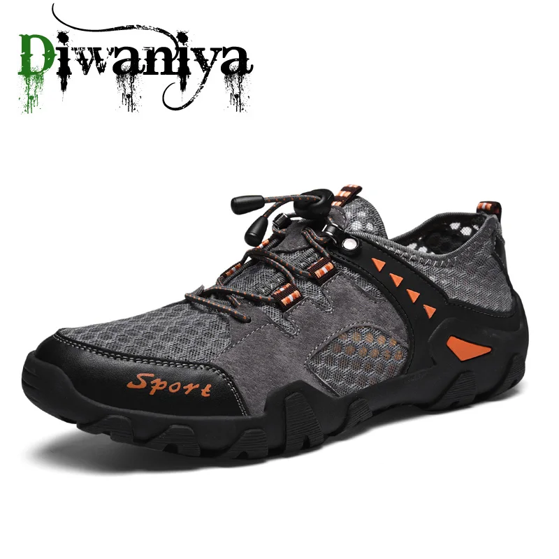 

Men‘s Casual Shoes Breathable Men Summer outdoor Mesh Creek Shoes Walking Footwear Wading Trekking Beach Shoes Man Hiking Shoes