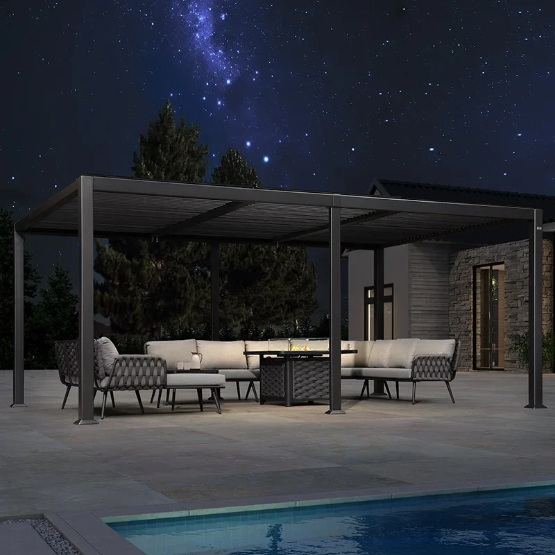 Padiglione Del Cortile Villa All'Aperto Tenda Da Sole In Lega Di Alluminio Moderna Semplice Giardino Rurale Terrazza All'Aperto Padiglione Gazebo Carp