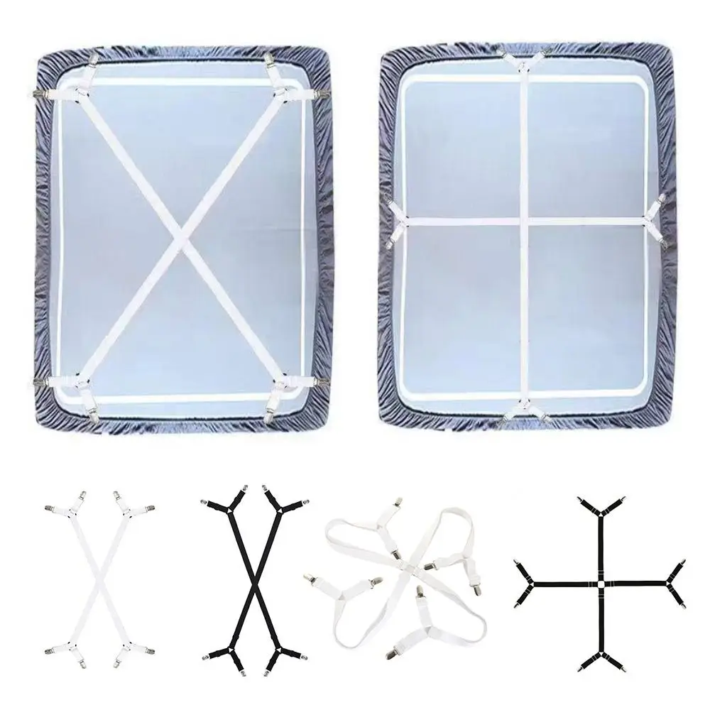 Adjustable Elastic Bed Sheet Holder Mattress Clip Fasteners Cover Blankets Non-Slip Fixing Strap Grippers 4/8/12 Clips bed sheet holder