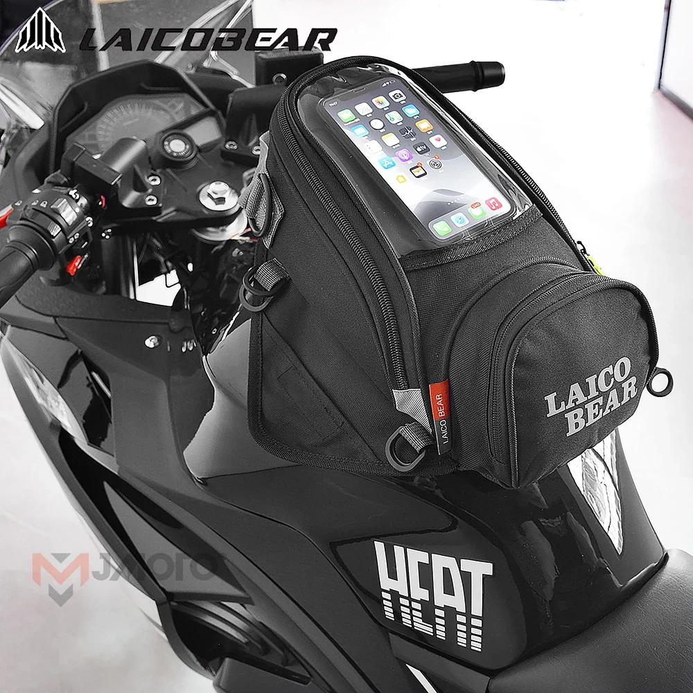 

Motorcycle oil fuel Tank Bag Men Motorbike Saddle Single Shoulder Bag Big Screen For phone & GPS With Raincover
