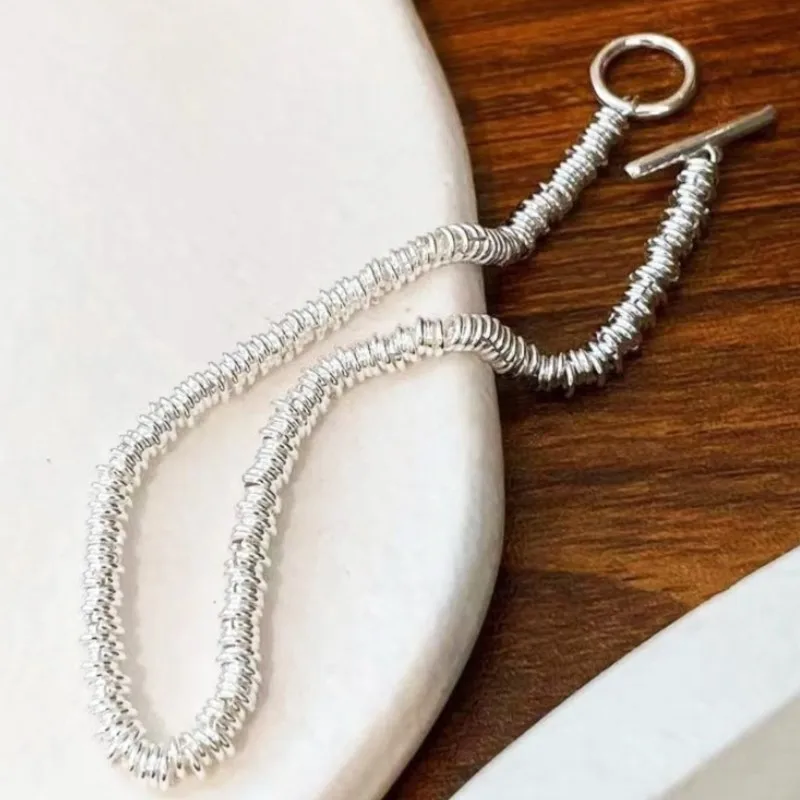 2024 New Trend Summer OT Buckle Thick Chain Jewelry Sets for Women Statement Necklace Bracelet Sexy Vocation Party Jewelry Gifts