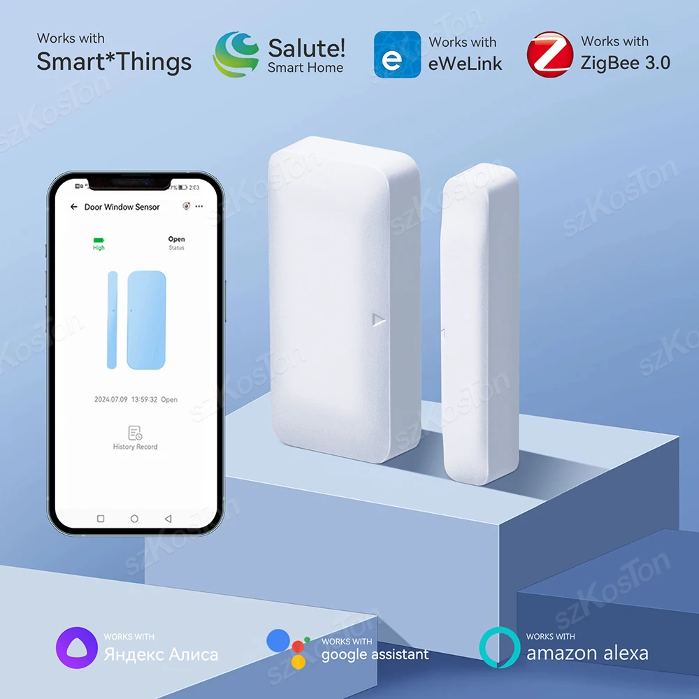 eWeLink APP Zigbee Wireless Contact Door Window Sensor Smart Home ...