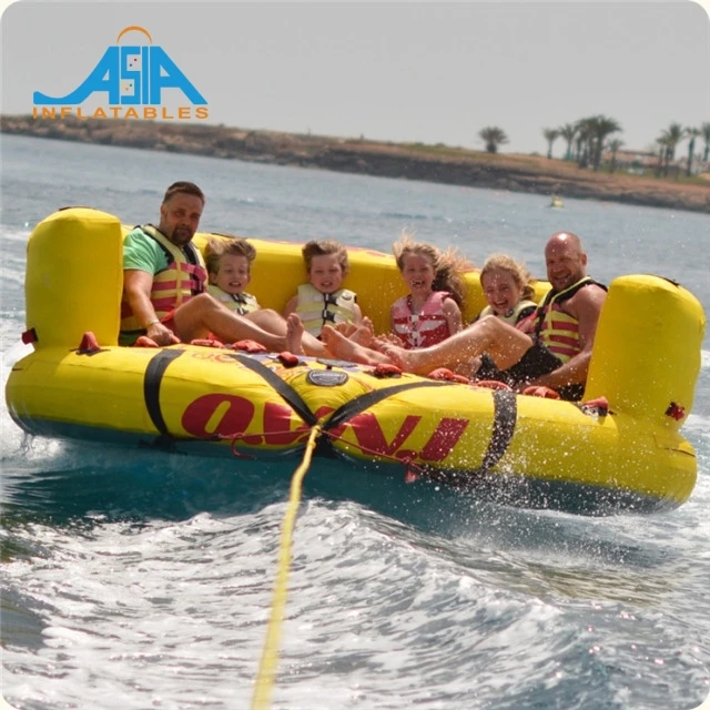 

Crazy Ufo Inflatable Towable Water Sports Boat / Inflatable Floating Water Sofa Games For Water Sports