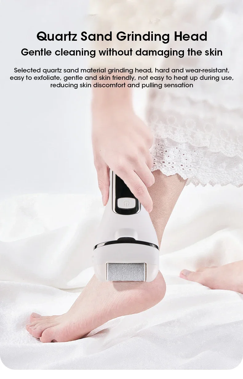 Electric Foot File For Smooth Heels Professional Pedicure Set_voghion.com