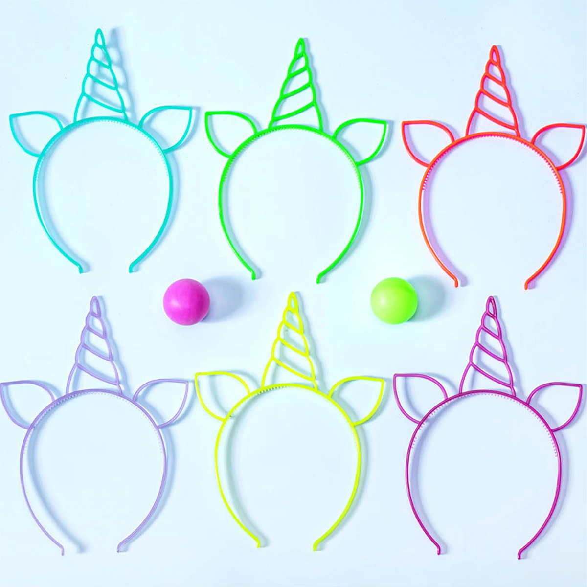 Glow headband luminous hair bands Fluorescent hair hoop luminous headband Party glow in the dark supplies photo booth For birthday wedding decor baby shower 6pcs