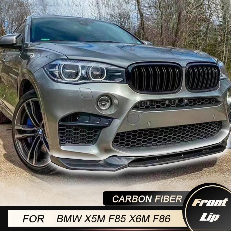 

Car Front Bumper Lip Spoiler Splitters for BMW X5M F85 X6M F86 2014-2018 Front Lip Chin Spoiler Guard Carbon Fiber