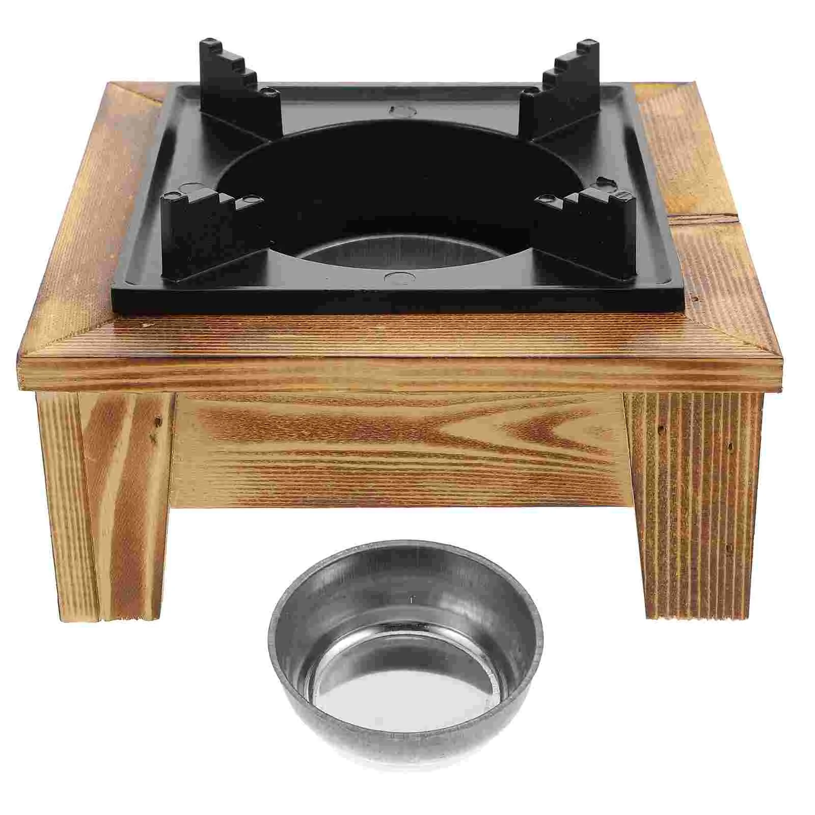 

Portable Stove Portable Cooking Camping Food Double Bottom Holder Heating Supplies Pig Iron Cookware Pot Burner