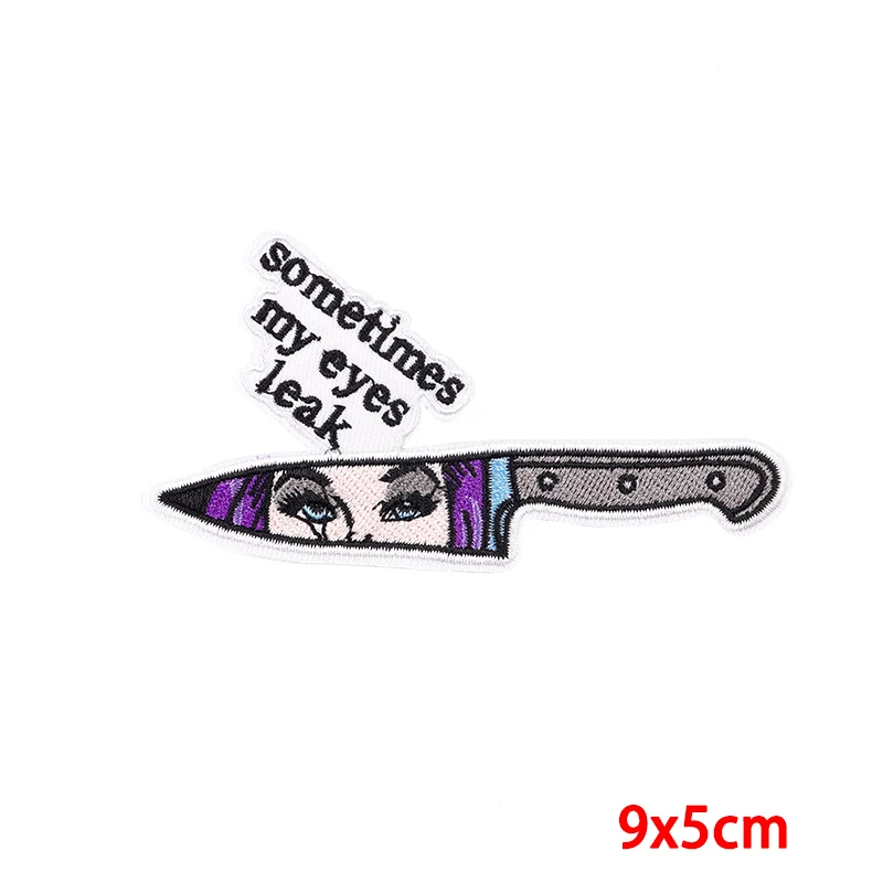 Description Picture 6 of itemKnives Embroidery Patch Iron/Sew On Patches On Clothes Fusible Patch Embroidered Patches Scary Decoration Applique