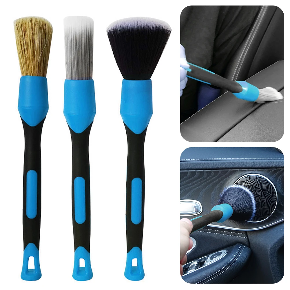 4-Style Universal Car Interior Detail Cleaning Brush Set - Perfect for  Dashboard, Air Outlet, Wheel Rim & More!