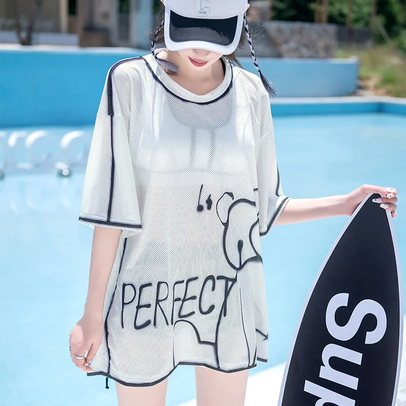 2023 Koreai stílusú three-piece Nők Fürdőtrikó Nők fedezze pocit hotsale Árad vmiből Konzervatív Munkaszüneti nap beachwear Födémgerenda bikiny állítsa