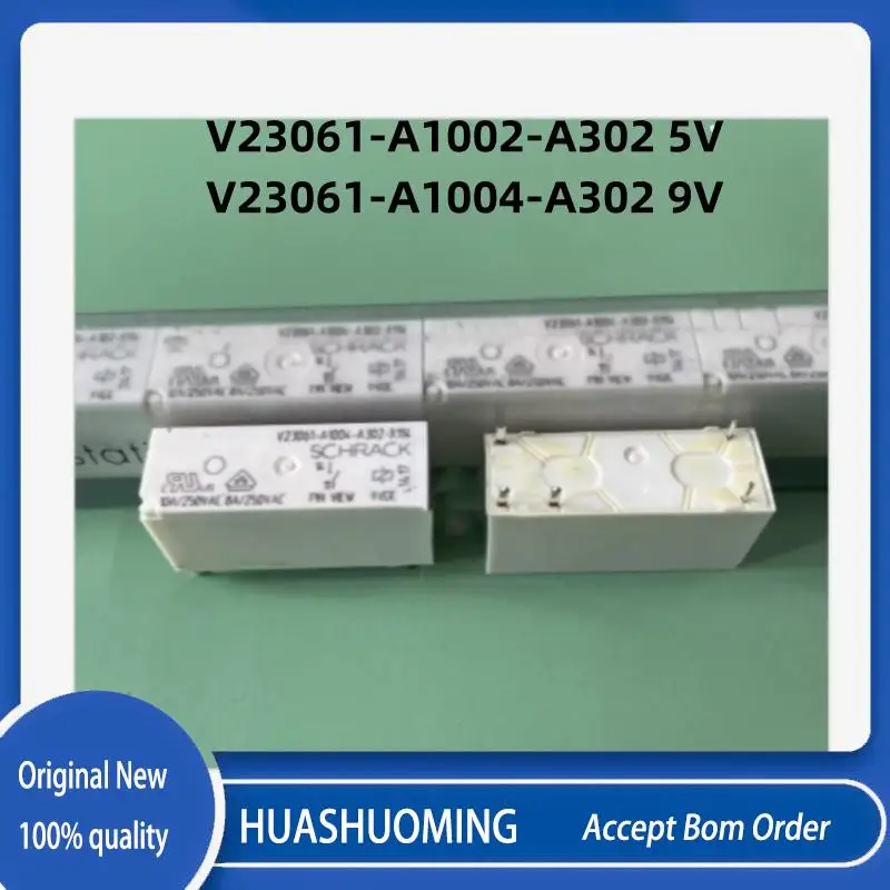 

5PCS/LoT New V23061-A1002-A302 5VDC V23061-A1004-A302 9VDC 4PINS 8A