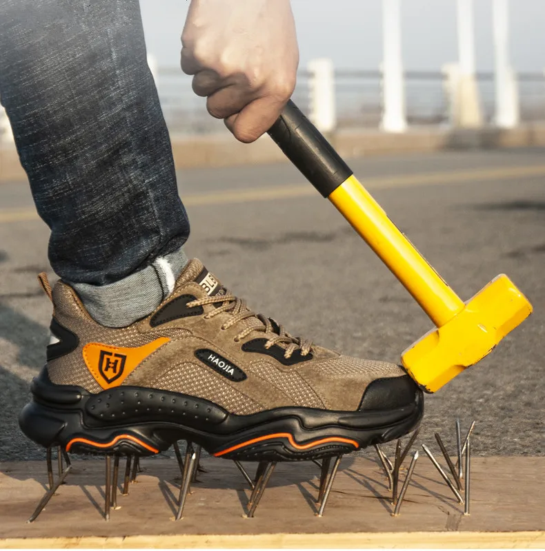 Work Sneakers for Men Safety Shoes Anti-smash Anti puncture Indestructible shoes Breathable comfort Steel Toe Protection Shoes - Image 6