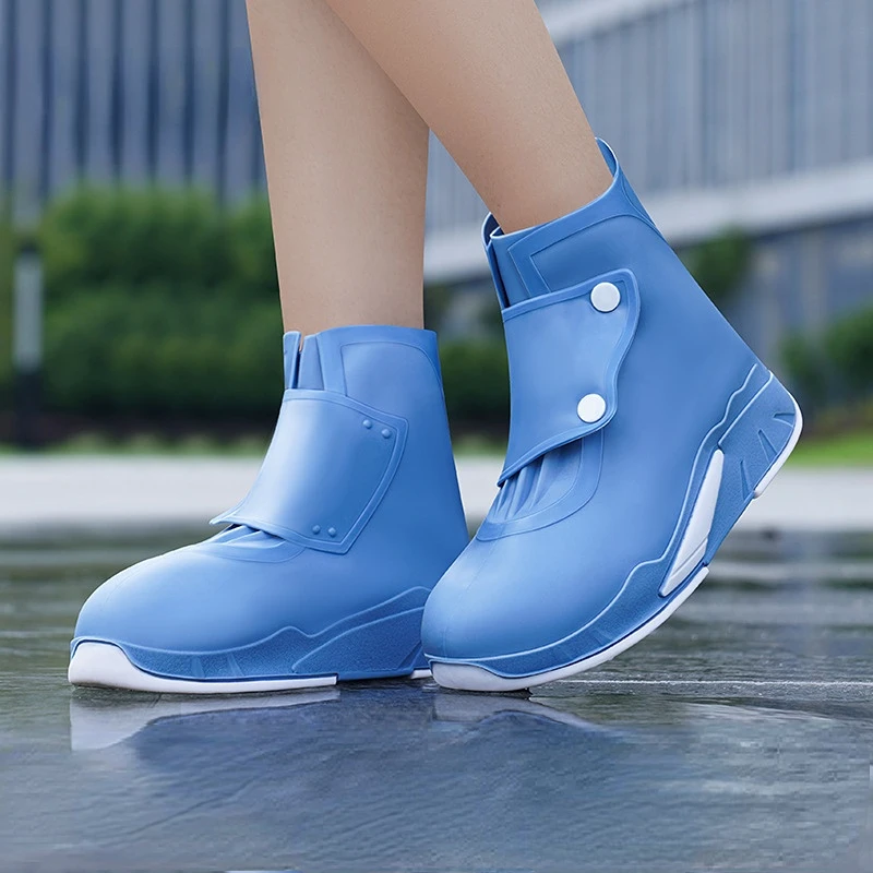 Women Men Silicone Shoes Cover Unisex Reusable Waterproof Shoes Covers Non-slip Rain Water Boots