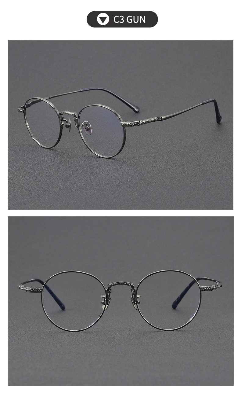 BLMUSA (S) Ovale Männer Casual Progressive Lesebrille Reines Titan Blue Light Ray Photochrome Optische Brillen – Detail 20