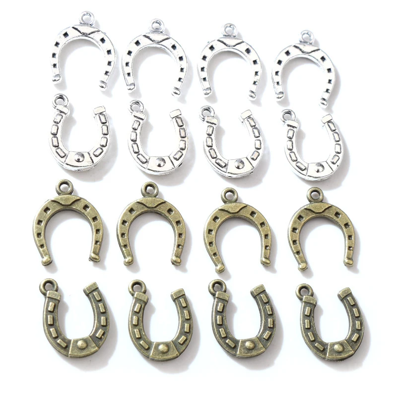 30 stücke Charme Glück Hufeisen Pferd 16x13mm Antike Bronze Silber Farbe Überzogen Anhänger, Die DIY Handgemachten Tibetischen schmuck