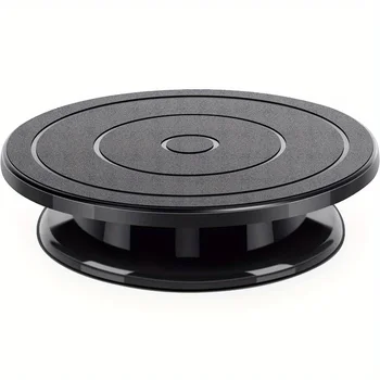 1pc Versatile Black Rotating Turntable for Art,DIY Projects-Lightweight Stand with Carving Wheel for Painting,Display