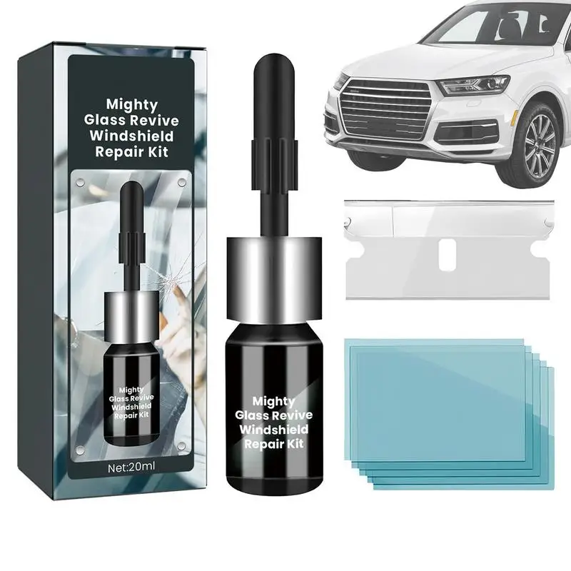 

Windshield Glass Repair Kit Auto Glass Repair Kit for Cracks Window Repair Fluid Quick Fix and Automotive Windscreen Tool Set