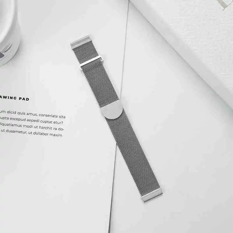 Elegant 20MM Stainless Steel Milanese Watch Band - Breathable Design