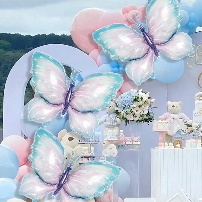 Description Picture 3 of item29*39inch Colorful Butterfly Balloons Foil Mylar Balloons For Butterfly Theme Party Wedding Birthday Baby Shower Decoration *1PC