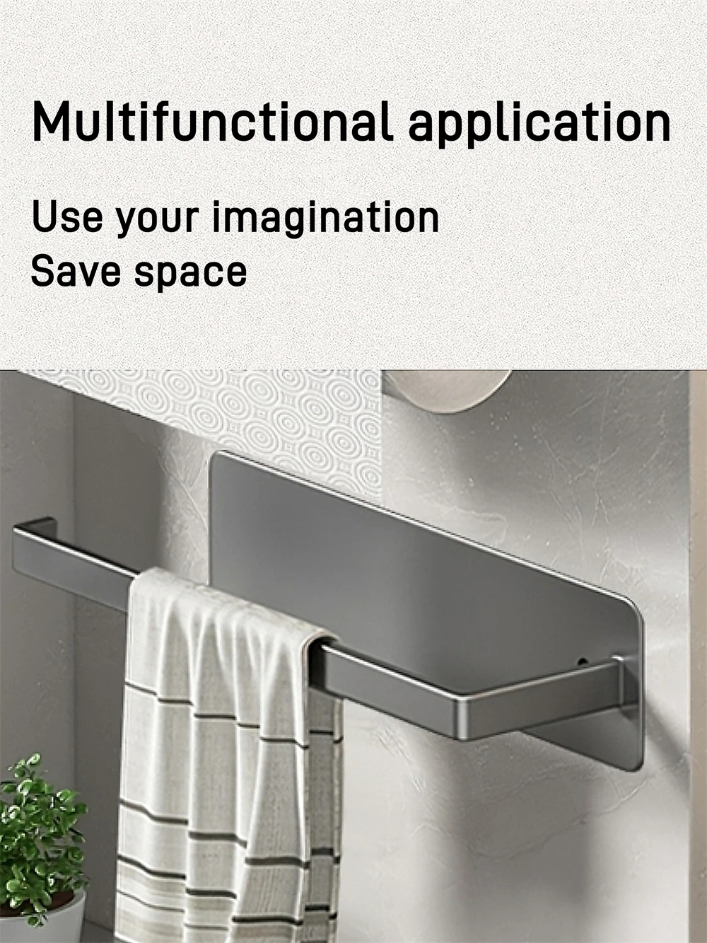 Description Picture 4 of itemKitchen Tissue Rack Without Punching Cabinet Rack With Cling Film Bag Storage Cloth Rack Wall Mounted Tissue Rack Kitchen Storag