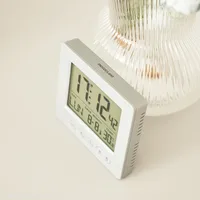Multifunctional Radio Controlled Digital Alarm Clock Temperature Display 5 Minute Snooze Dual Alarm Modes Bedroom Desk Clock 5