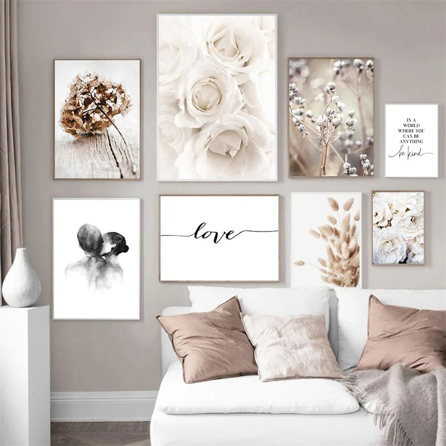 Digital Prints autumn colors simple flower art livingroom art minimal