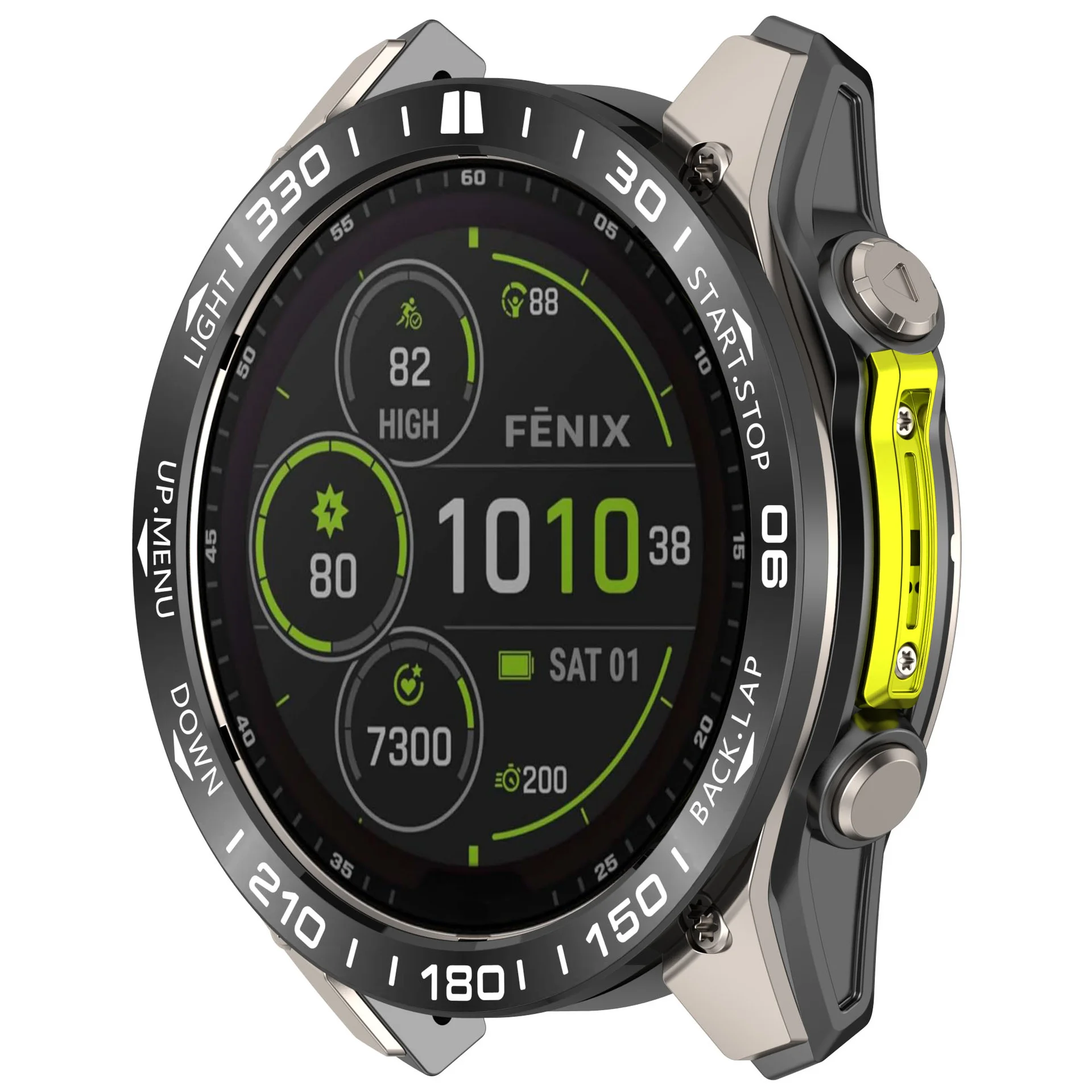Premium Metal Bezel Ring with Time/Speed Scale Frame and Bumper Protection